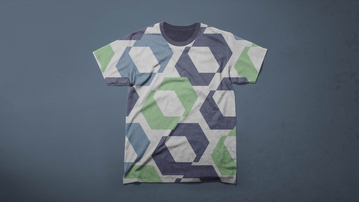 Grande plano de tecido de t-shirt de algodão - Impressão reactiva Fabrixa em algodão orgânico de 180 g/m²